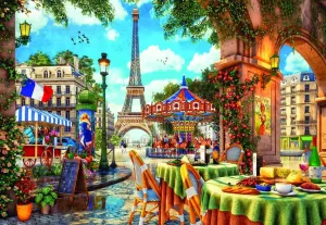 Магазинчики и башня Парижа