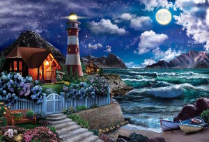 Маяк и луна