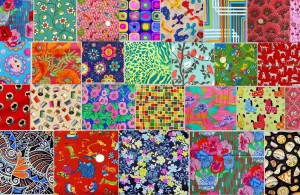 Коллаж из примеров тканей