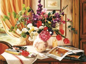 Цветы и журналы