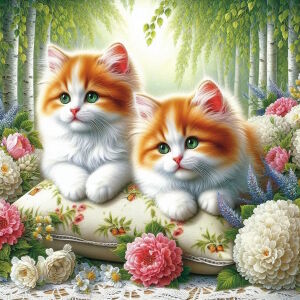 Котята и березы