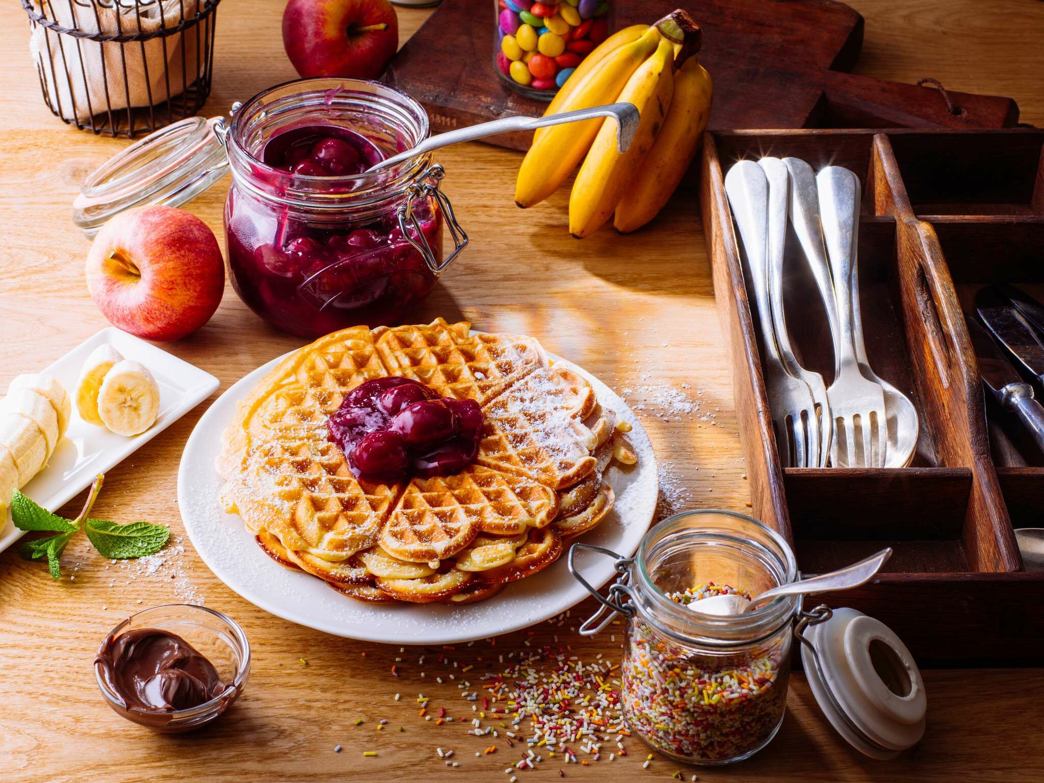 Вафли с вишней