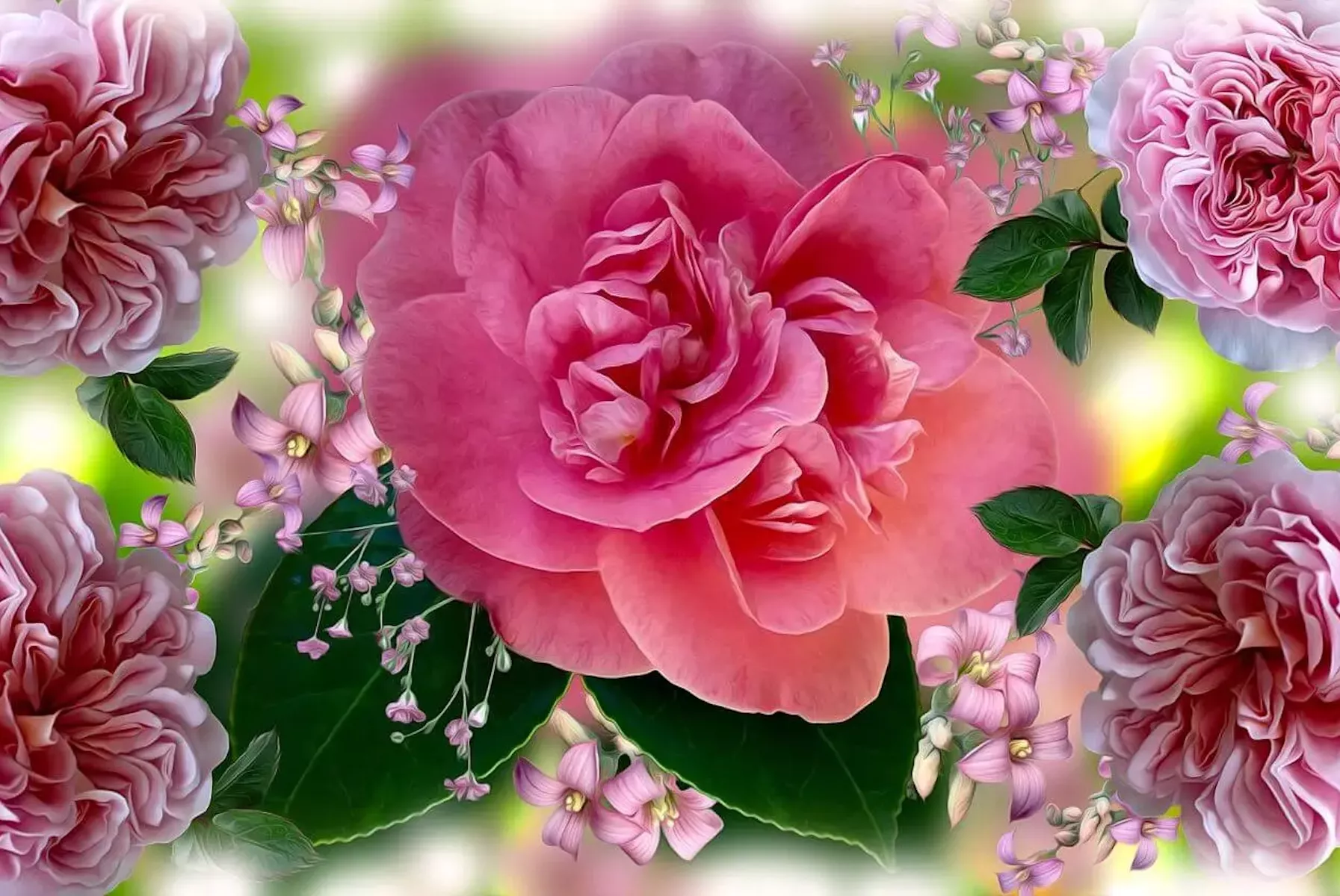 Розы на картинке