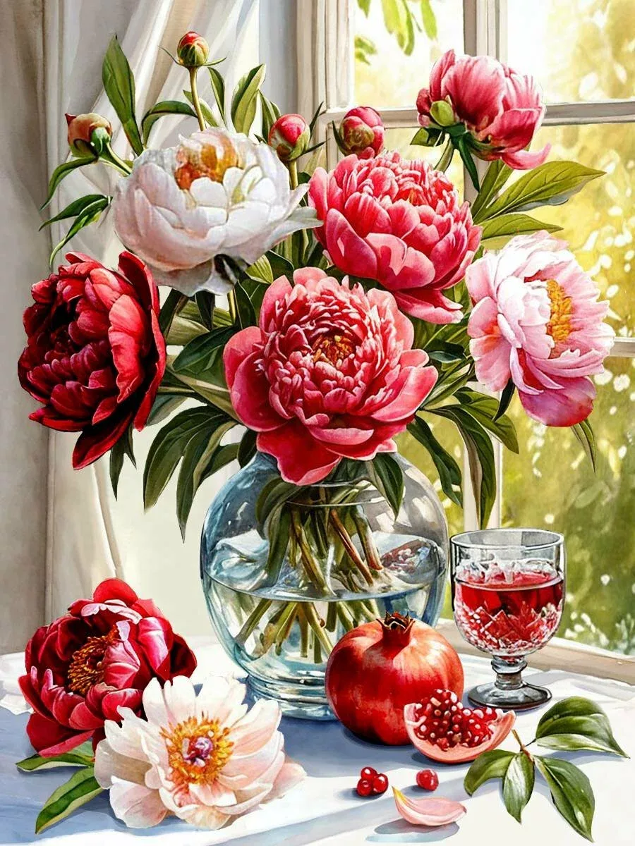 Пионы и гранатовый сок