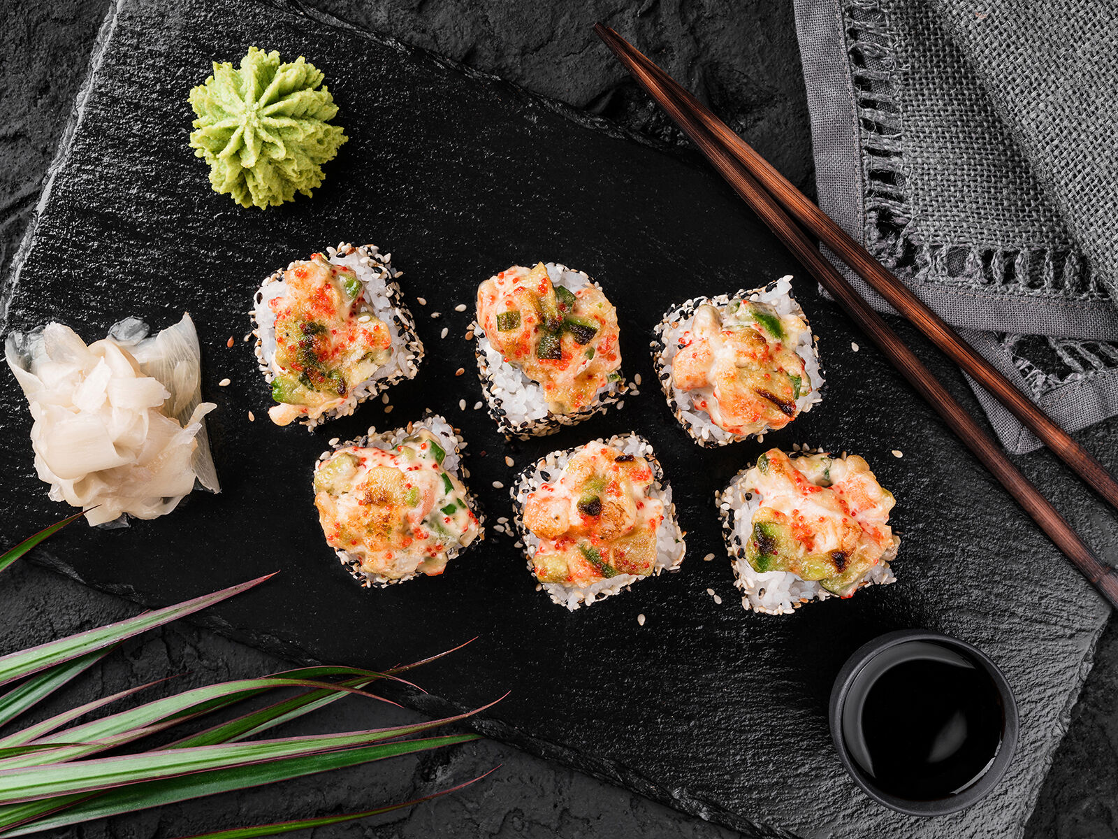 Роллы с зеленью