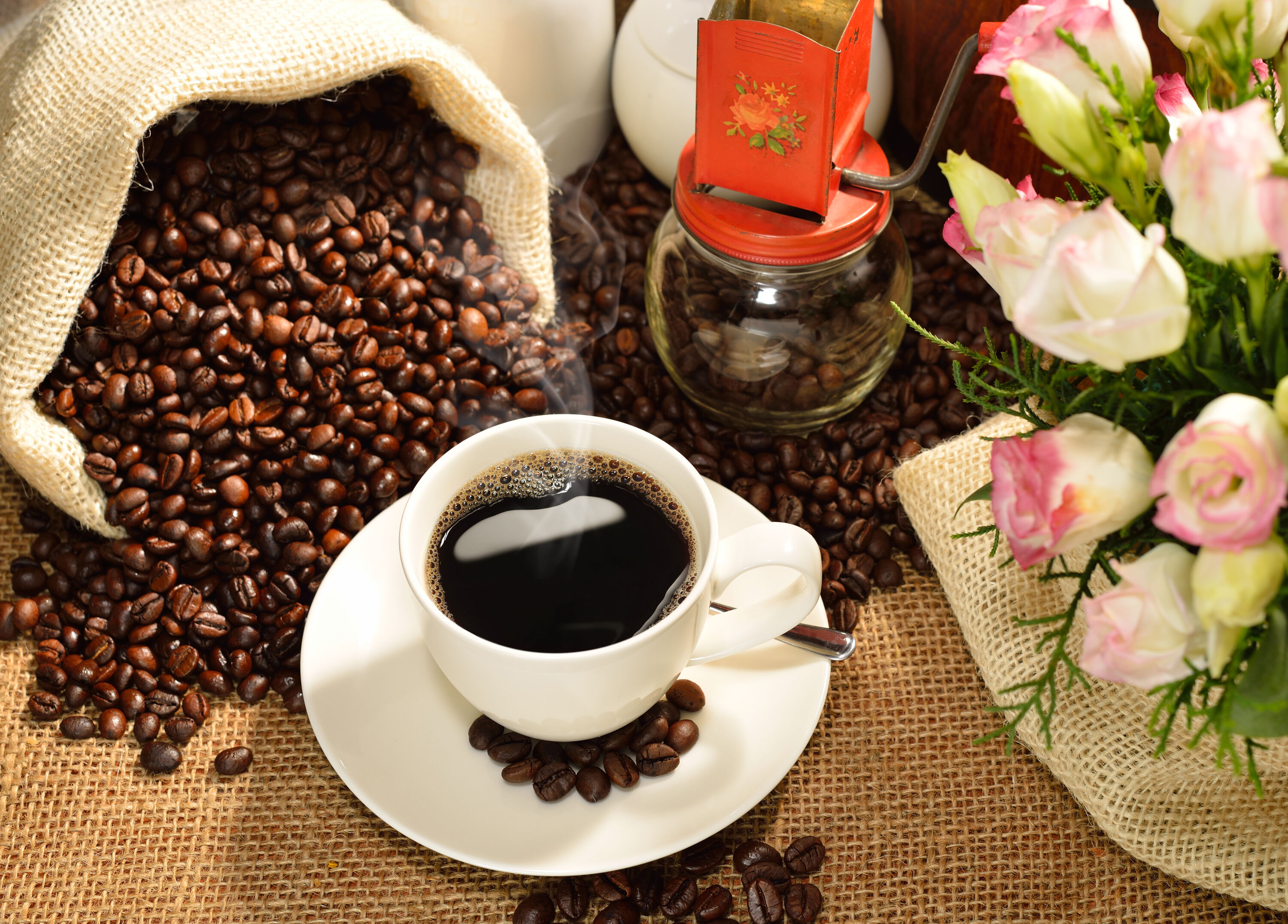 Кофе и розы