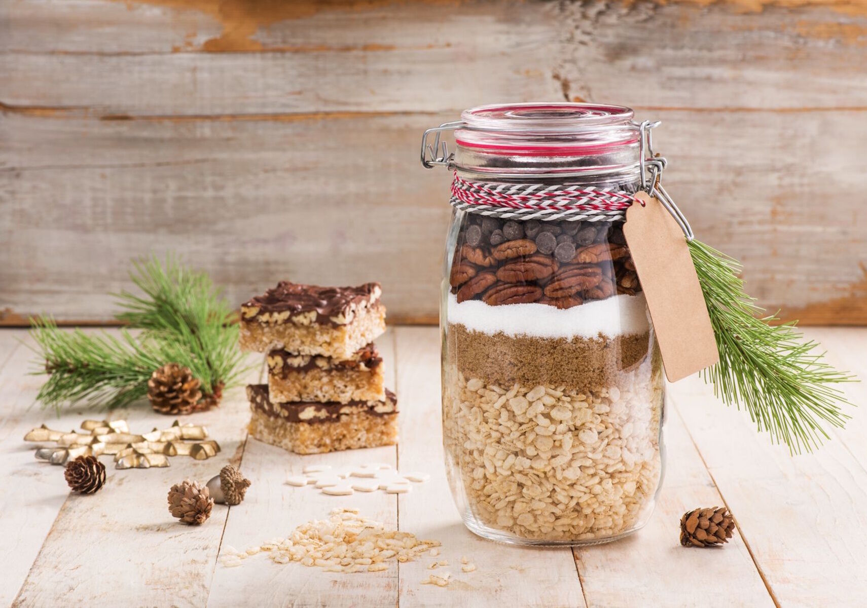 Ингредиенты для печенья в банке