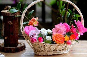 Корзинка с розами