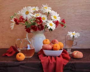 Ромашки и абрикосы