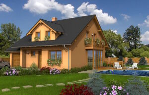 Домик с бассейном