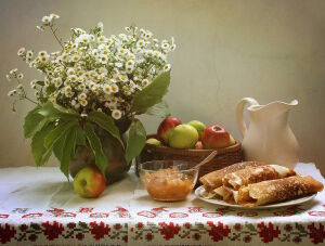 Букетик и блины