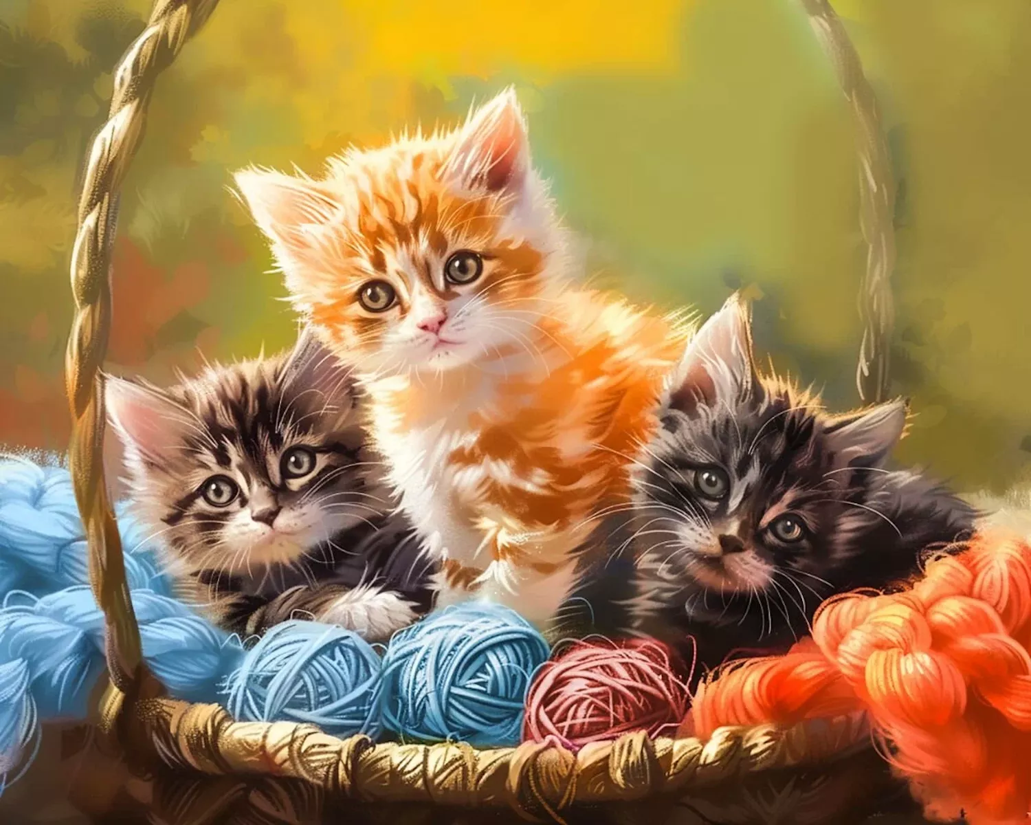 Котята в корзинке