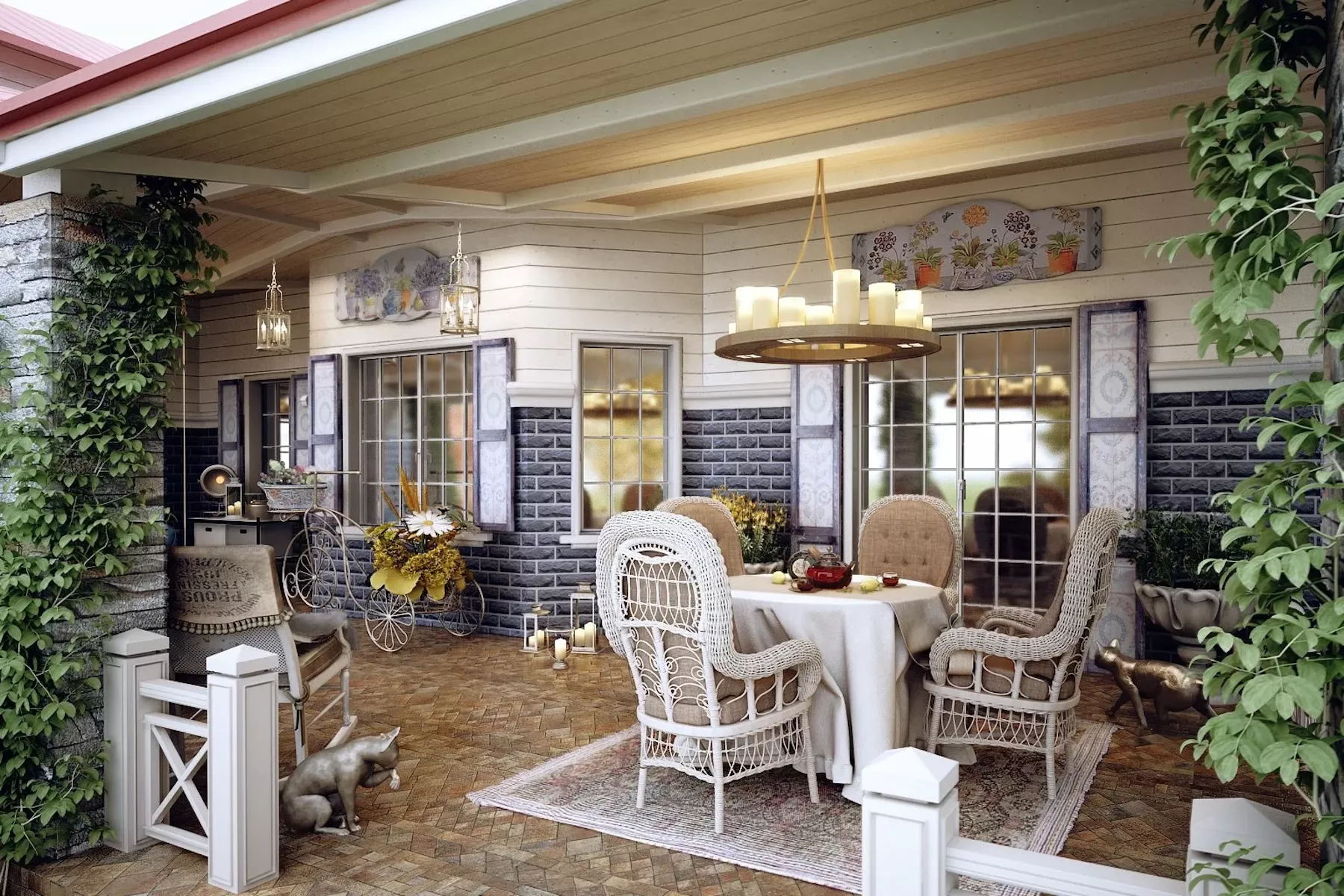 Велосипед на террасе