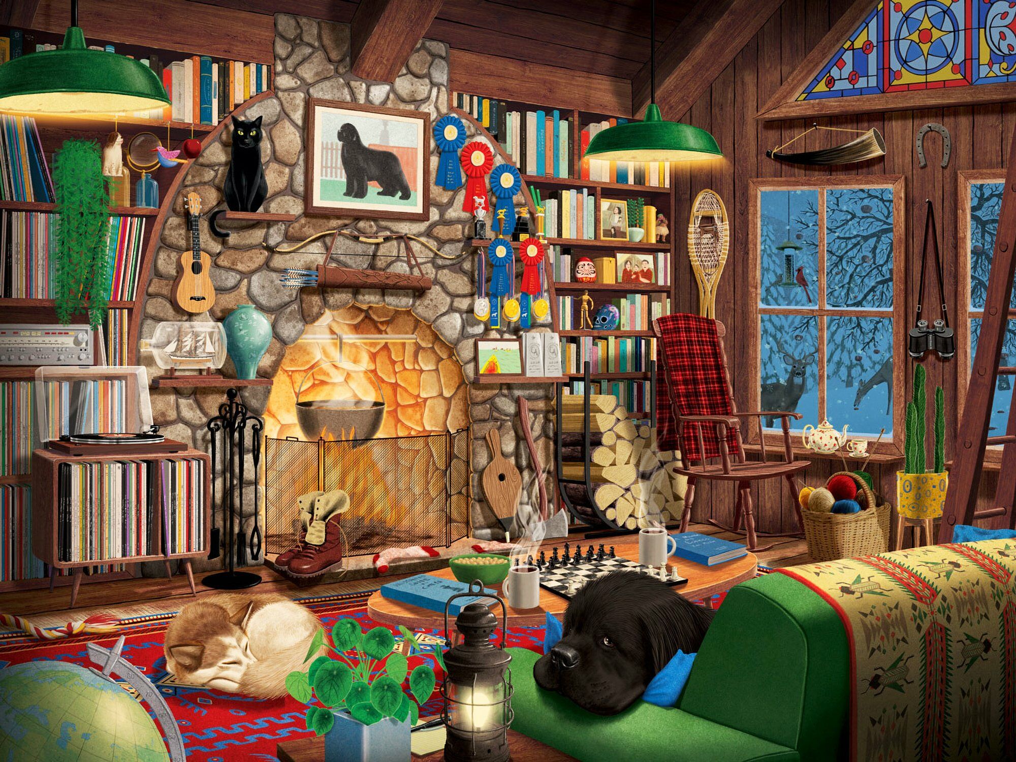 Зимний вечер в теплом доме