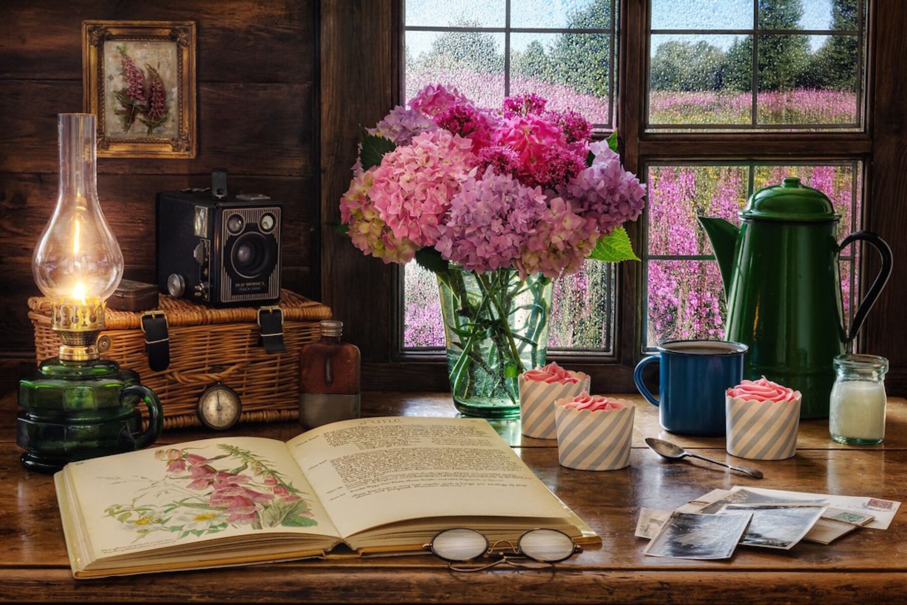 Книга и букет