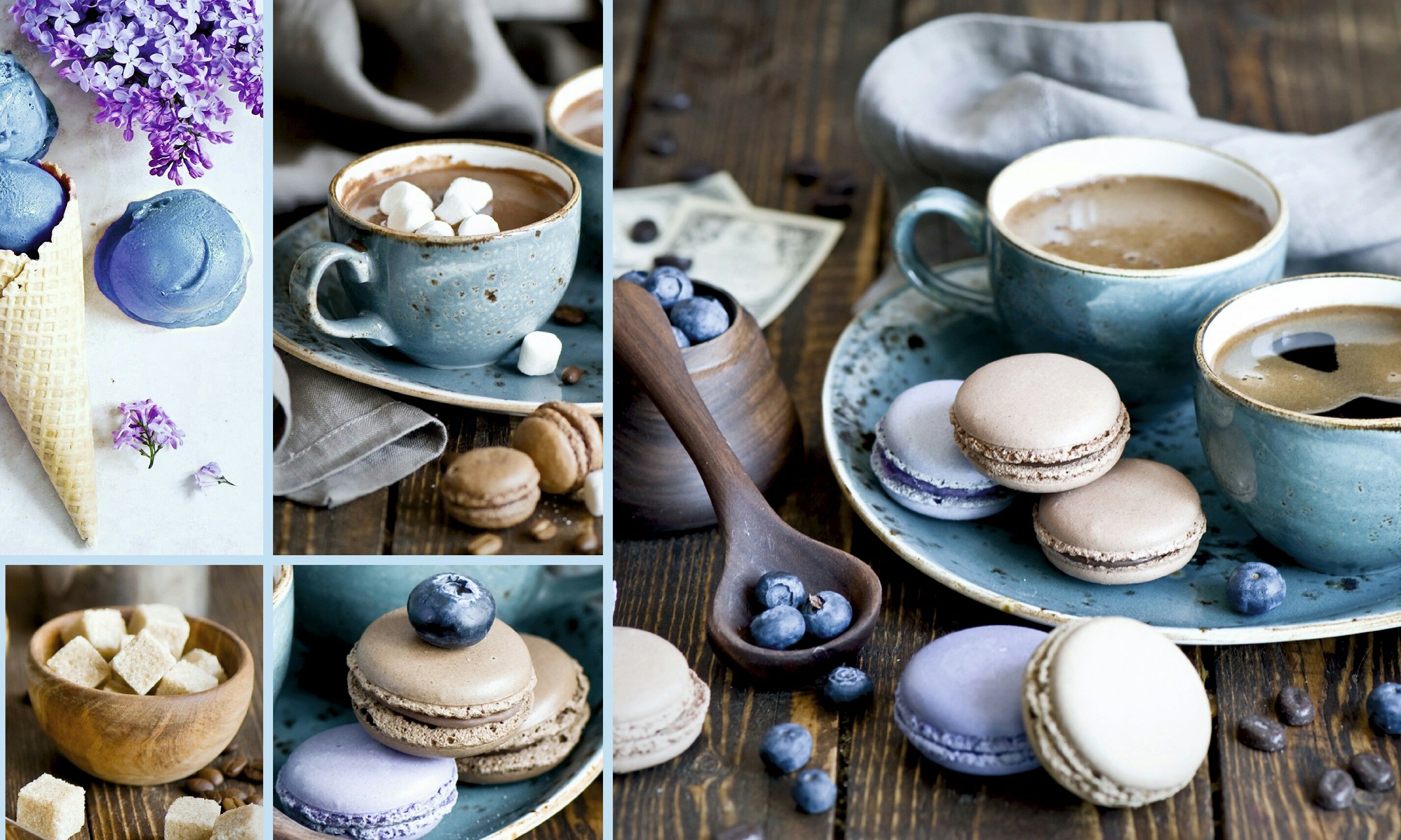 Коллаж в синих тонах