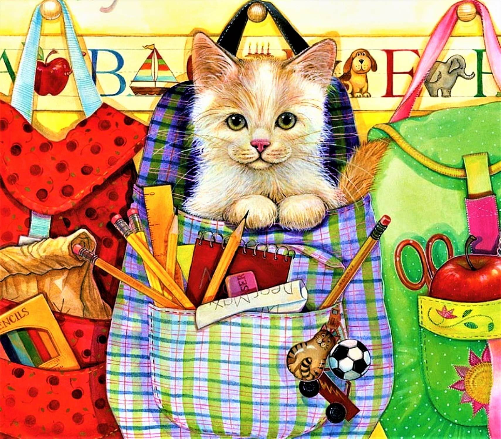 Котенок в рюкзачке