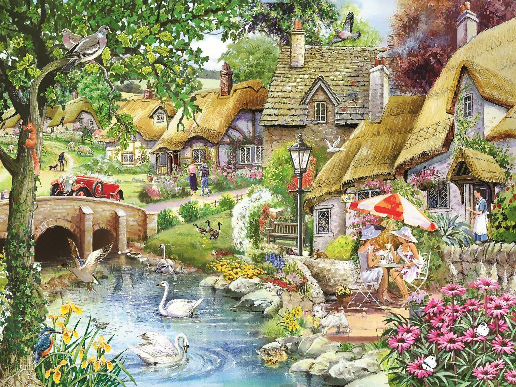 Лебеди у кафе