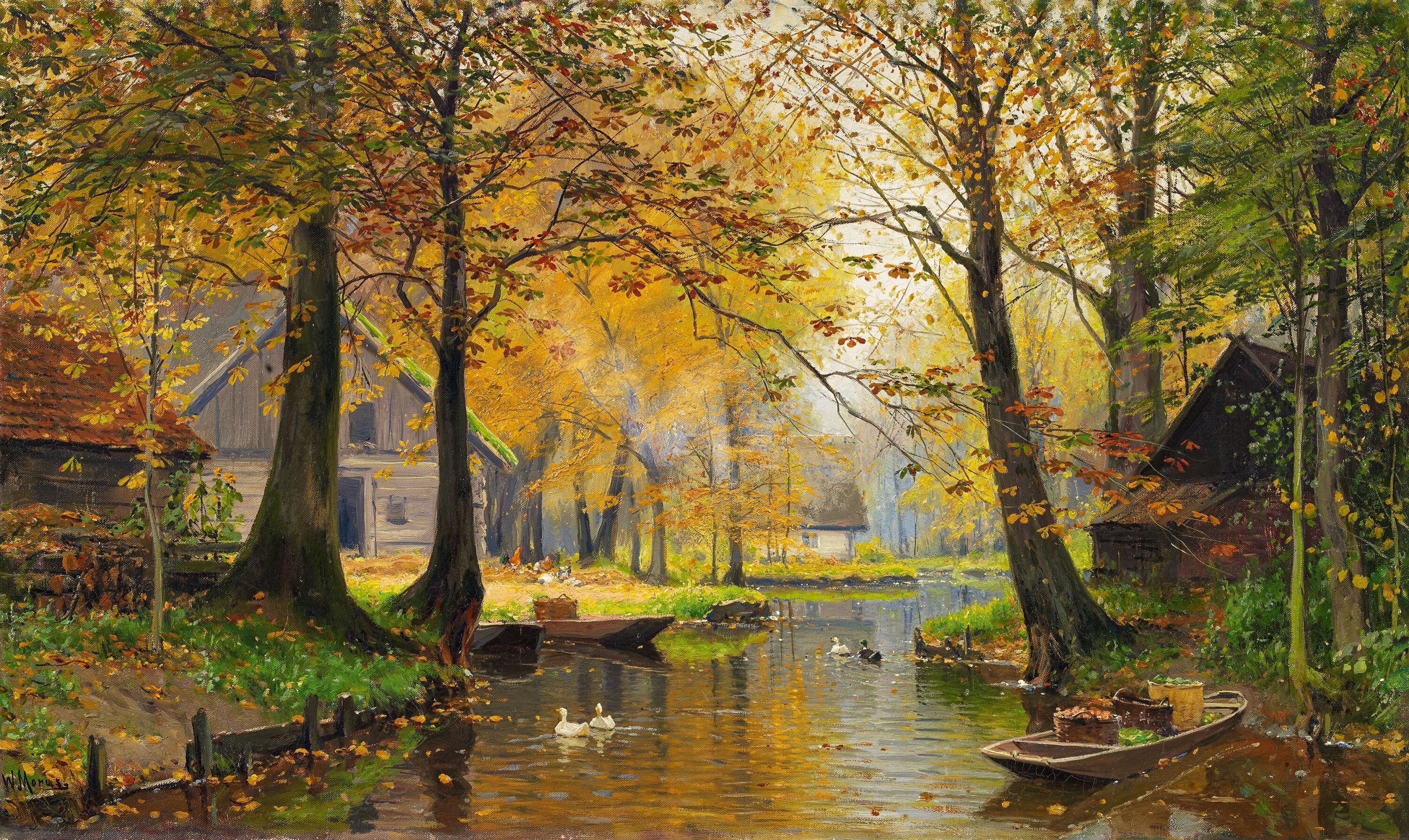 Уточки на реке