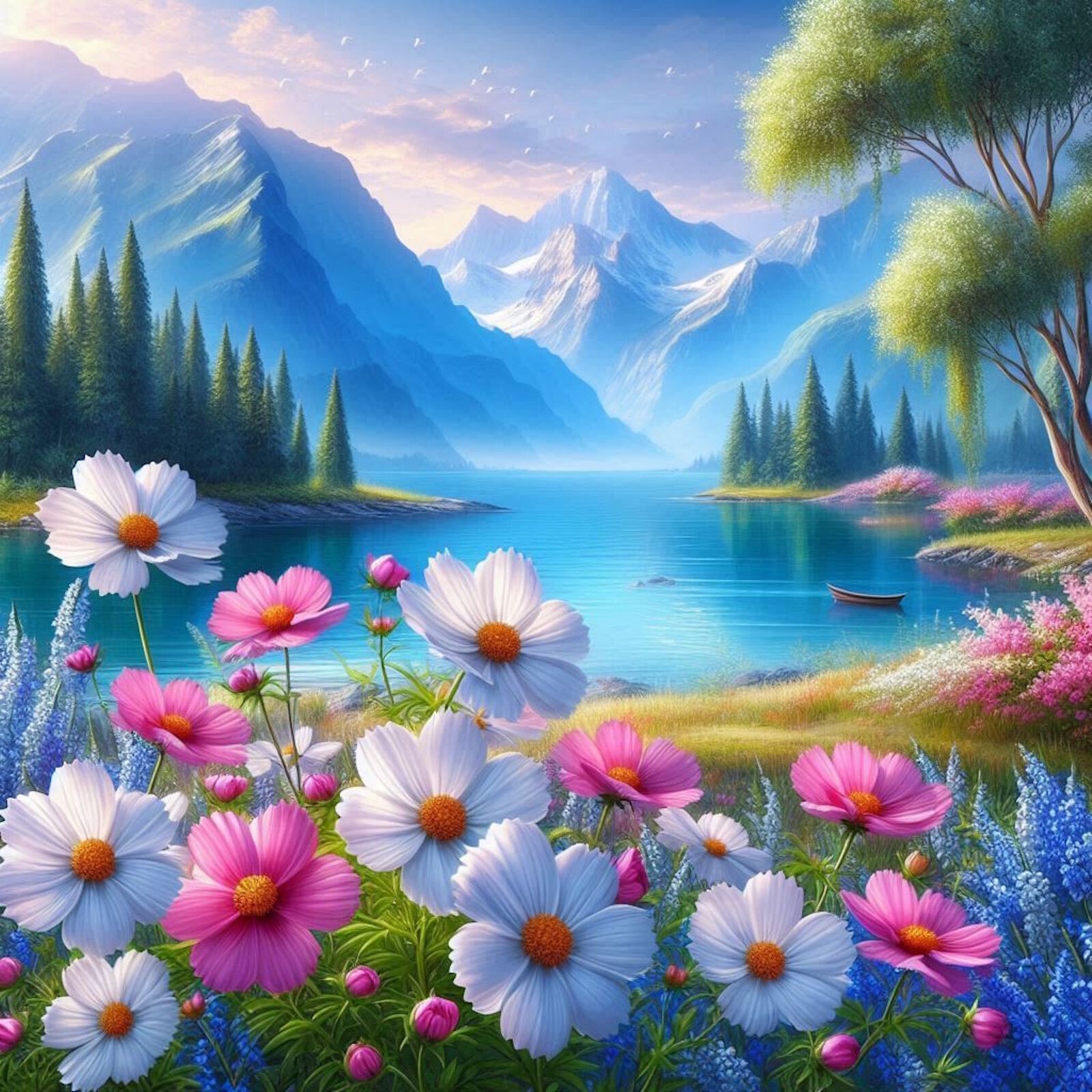 Космея и горы