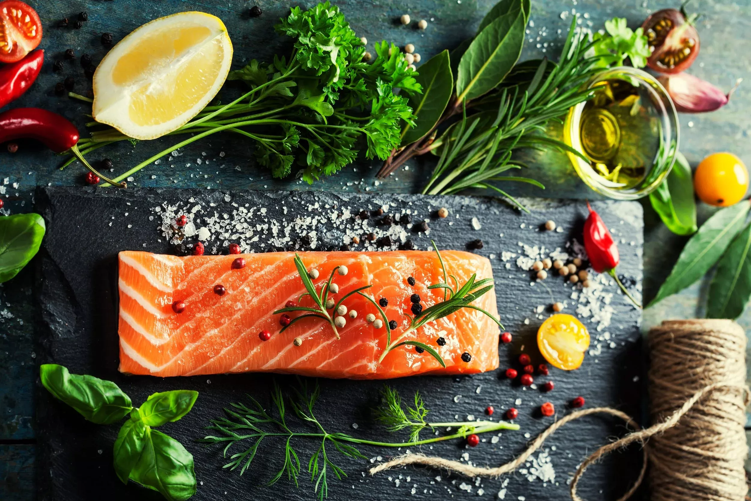 Семга и разные травы