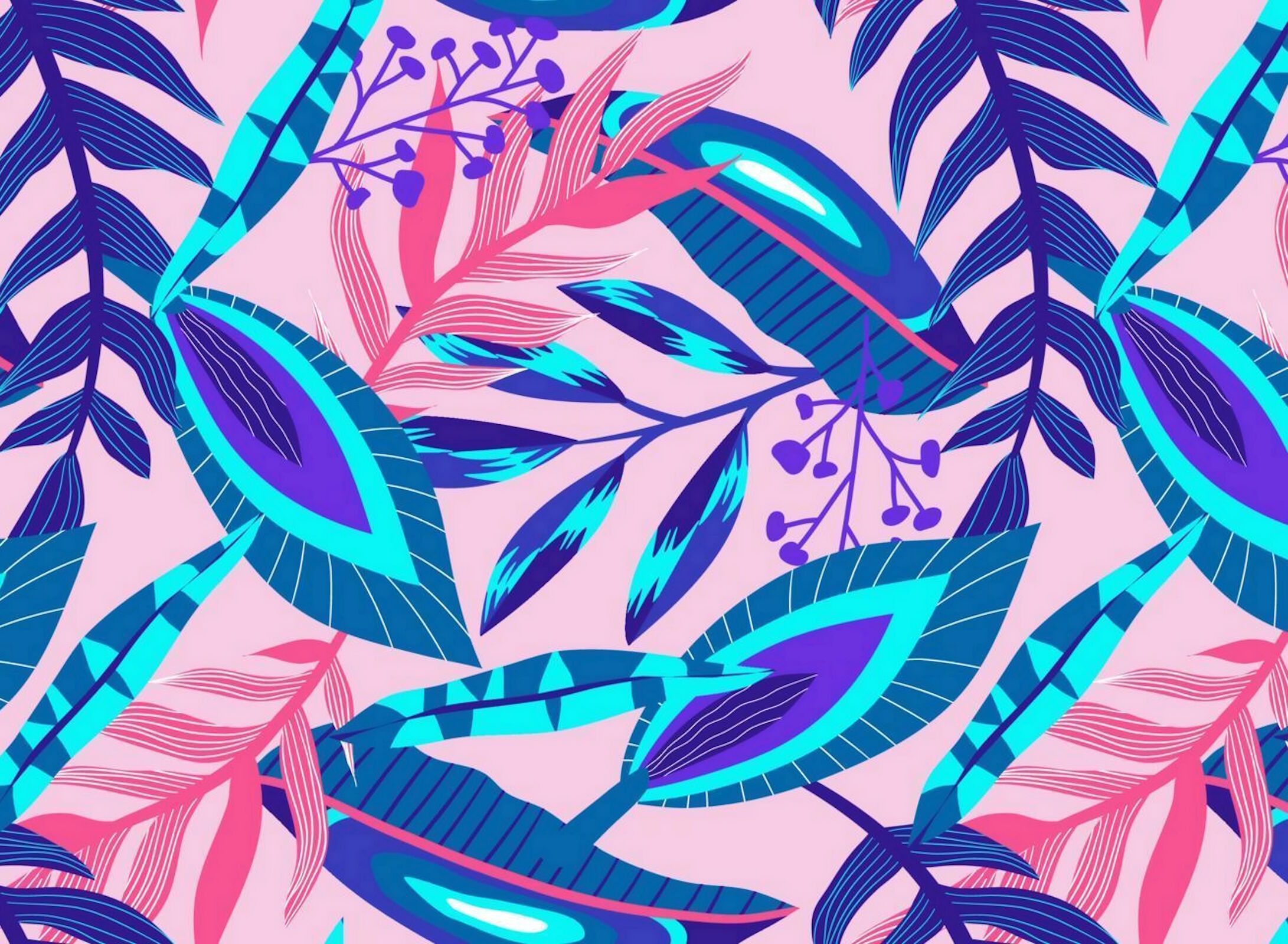 Синие листья