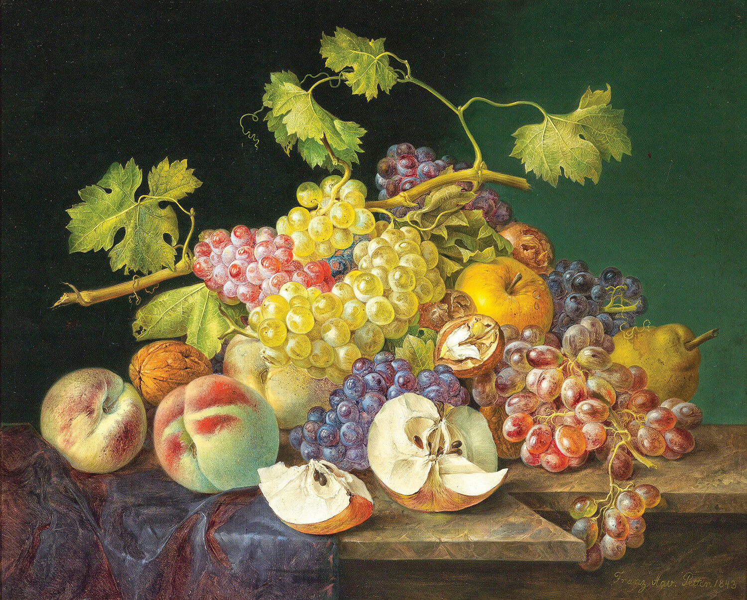 Виноград, яблоки и груши