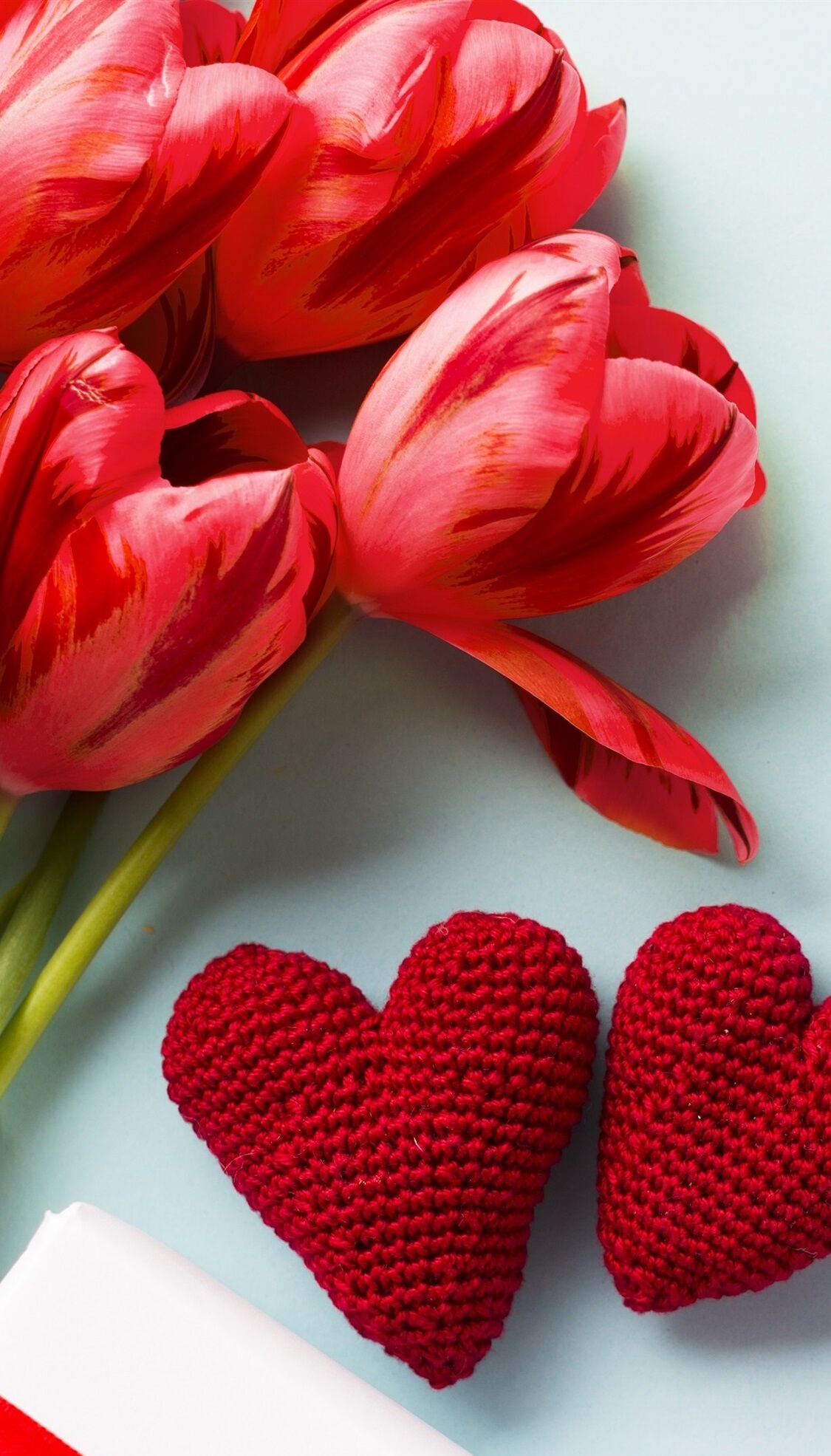 Тюльпаны с сердечками