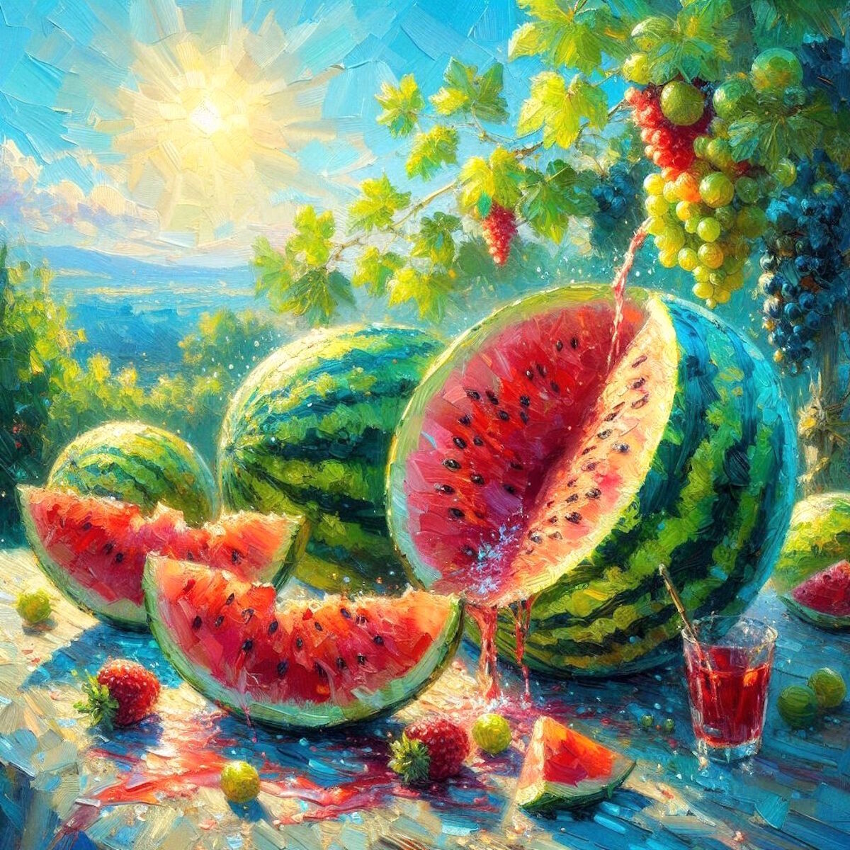 Арбуз и солнце