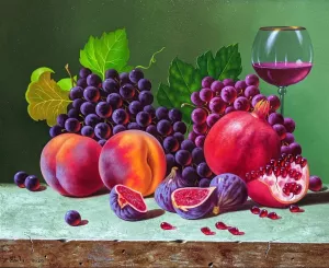 Виноград, персики и инжир