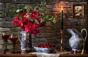 Мальва и черешня