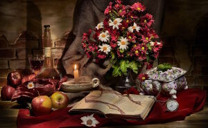 Букет и книга