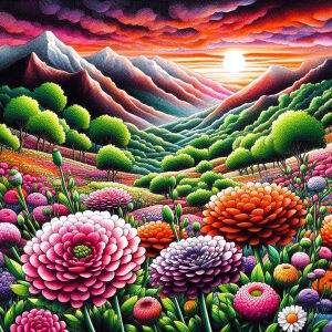 Горы и цветочная долина