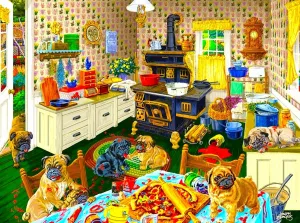 Щенята на кухне