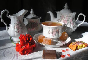 Чай с мармеладом