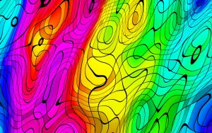 Радужный фон и линии