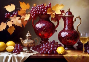 Вазы и виноград