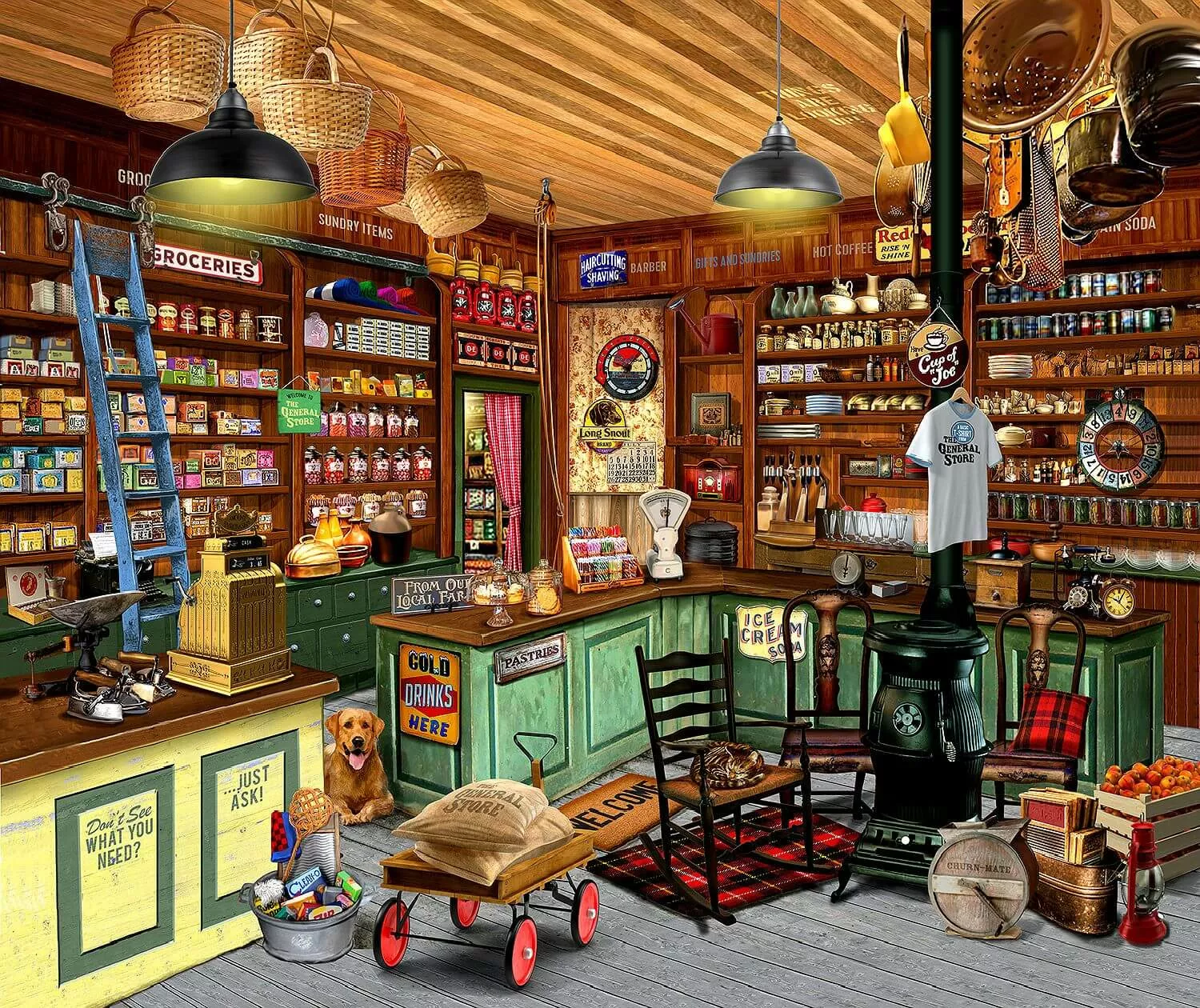 Собака в магазине