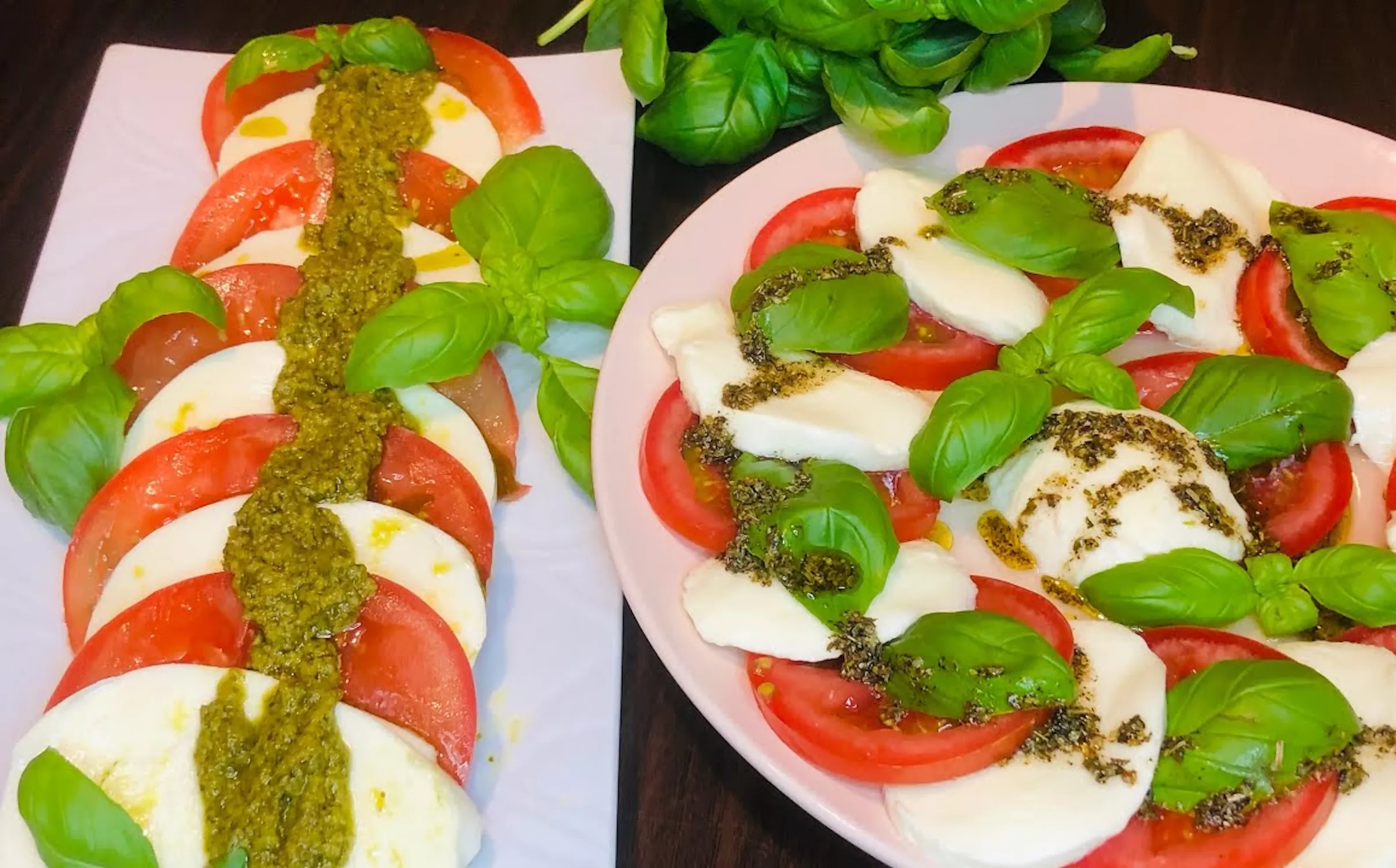 Блюдо с базиликом