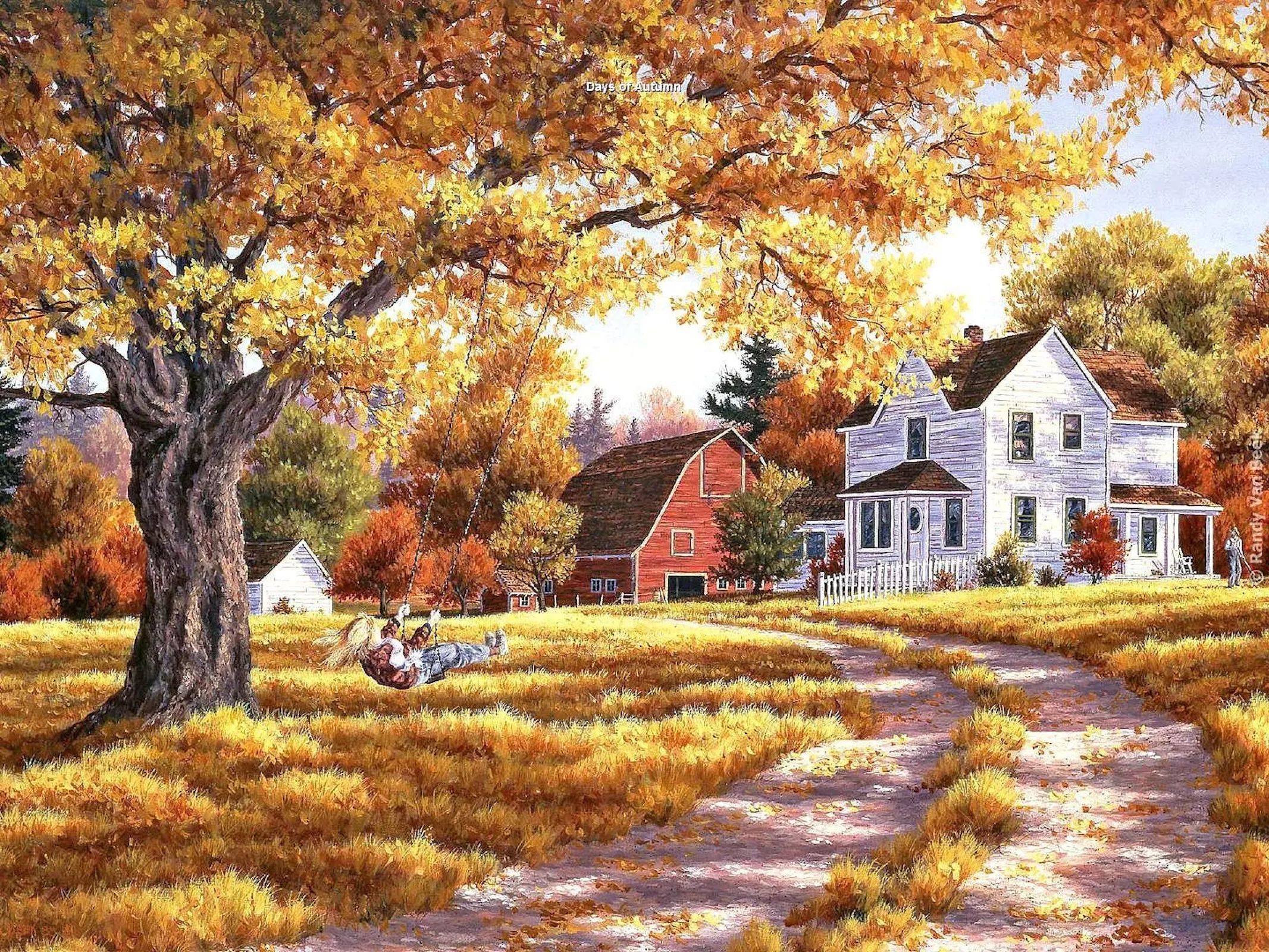 Девочка на качеле