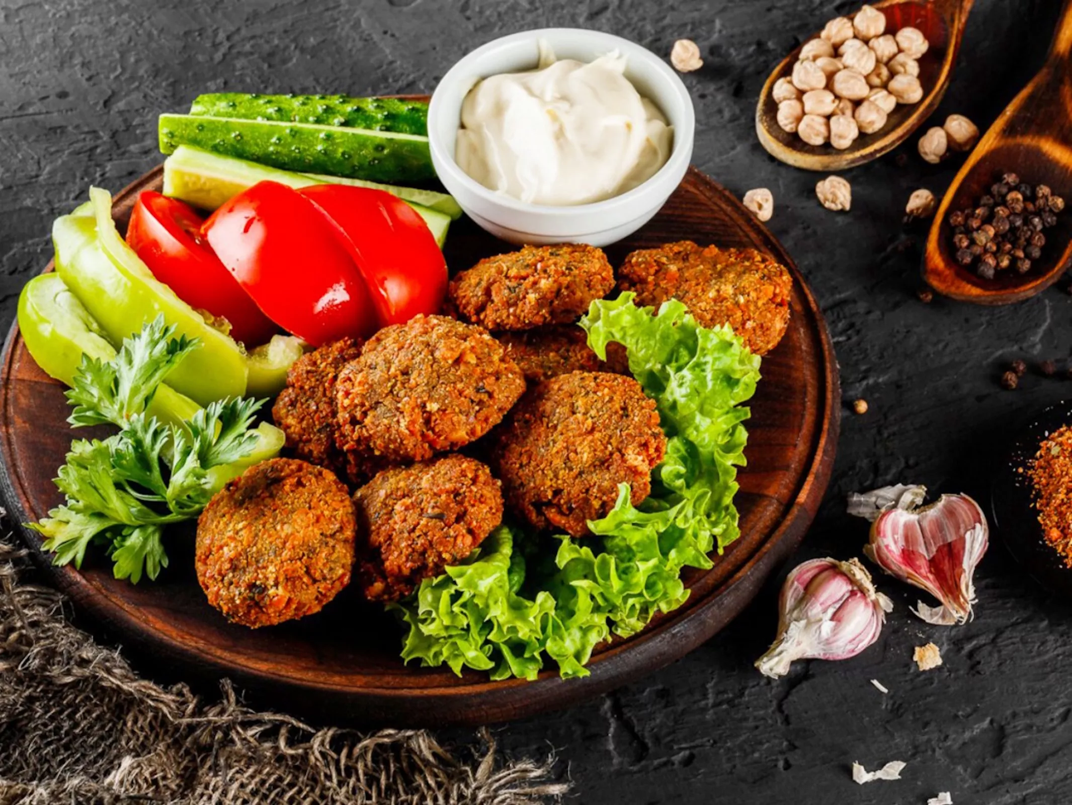 Фалафель и зелень