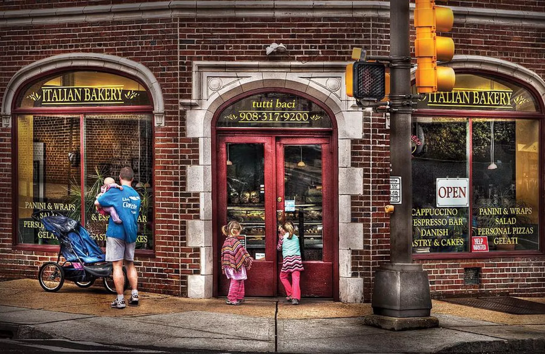 Папа с детьми