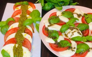 Блюдо с базиликом