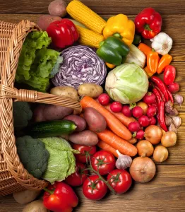 Овощи из корзины