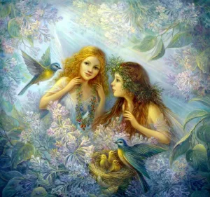 Девушки и птицы