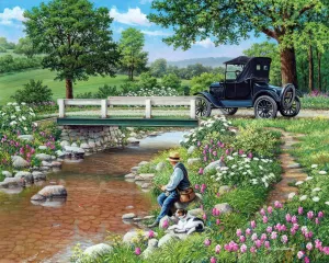 Рыбак у мостика