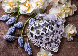 Цветы и сердечко