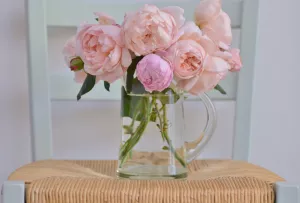 Нежные розы в кувшине