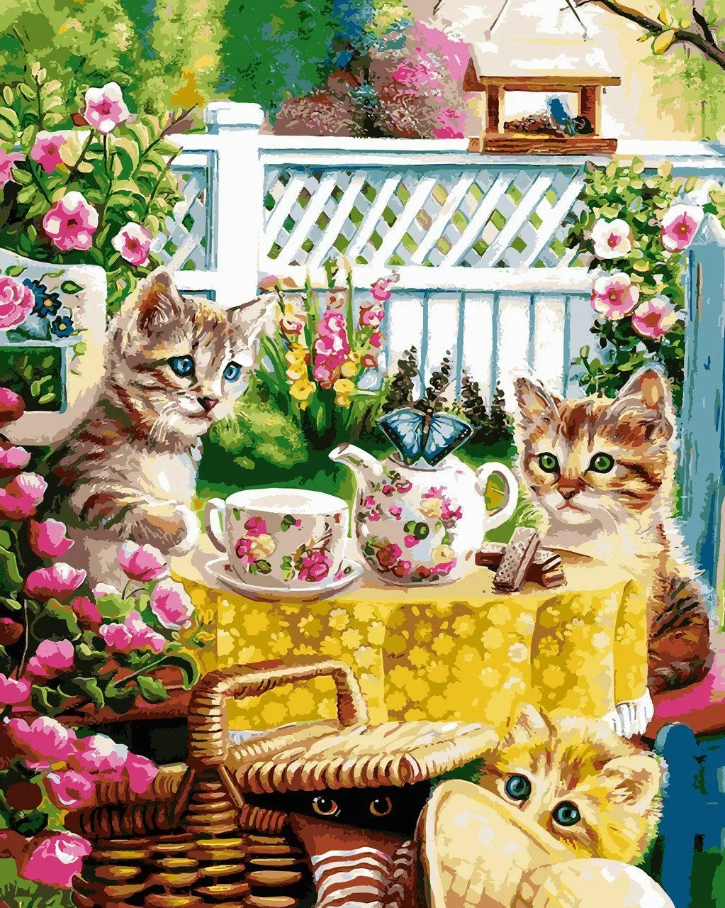 Три котика за столом