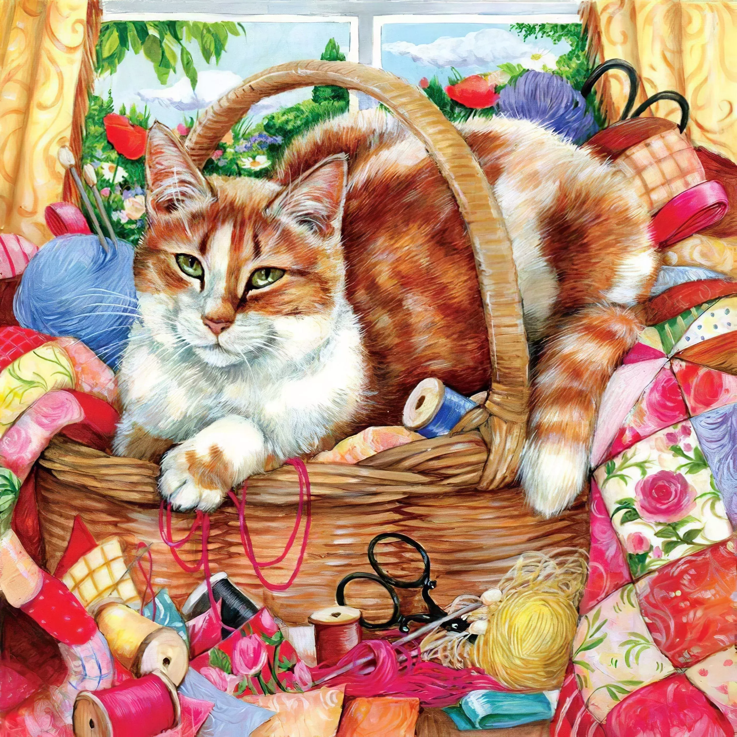 Кошка в корзинке